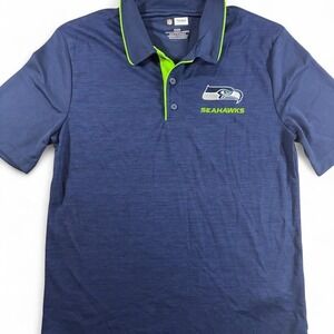 NWOT Seattle Seahawks NFL Team Apparel polo shirt. Men's size medium.